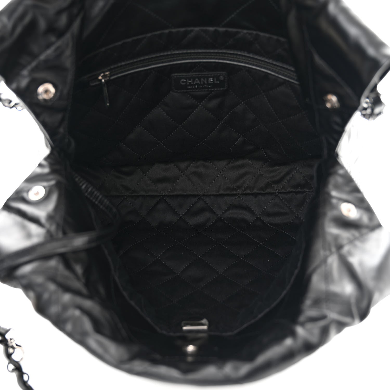 Chanel Shiny Calfskin Quilted Small Chanel 22 So Black 6 of 12