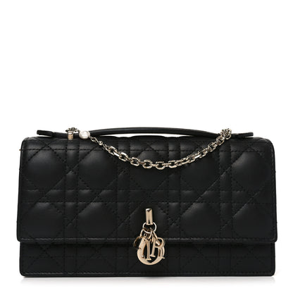 Christian Dior Lambskin Cannage Lady Dior Phone Pouch Black 1 of 9
