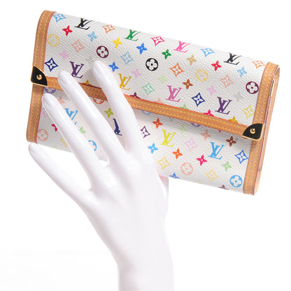 Louis Vuitton Monogram Multicolor Porte Tresor International Wallet White 2 of 7