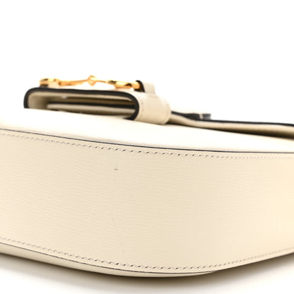 Gucci Azalea Calfskin Web Mini Horsebit 1955 Shoulder Bag Mystic White 10 of 11