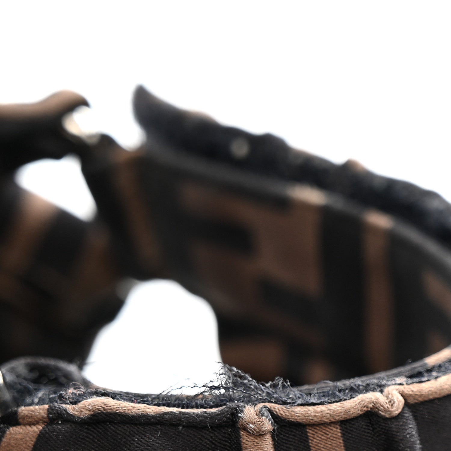 Fendi Satin FF Ruched Sandals 38 Tobacco Black 10 of 10