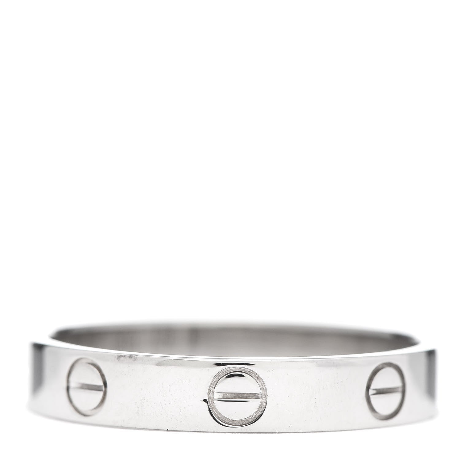 Cartier 18K White Gold 3.5mm LOVE Wedding Band Ring 58 8.25 1 of 5