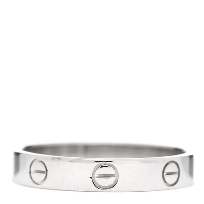 Cartier 18K White Gold 3.5mm LOVE Wedding Band Ring 58 8.25 1 of 5