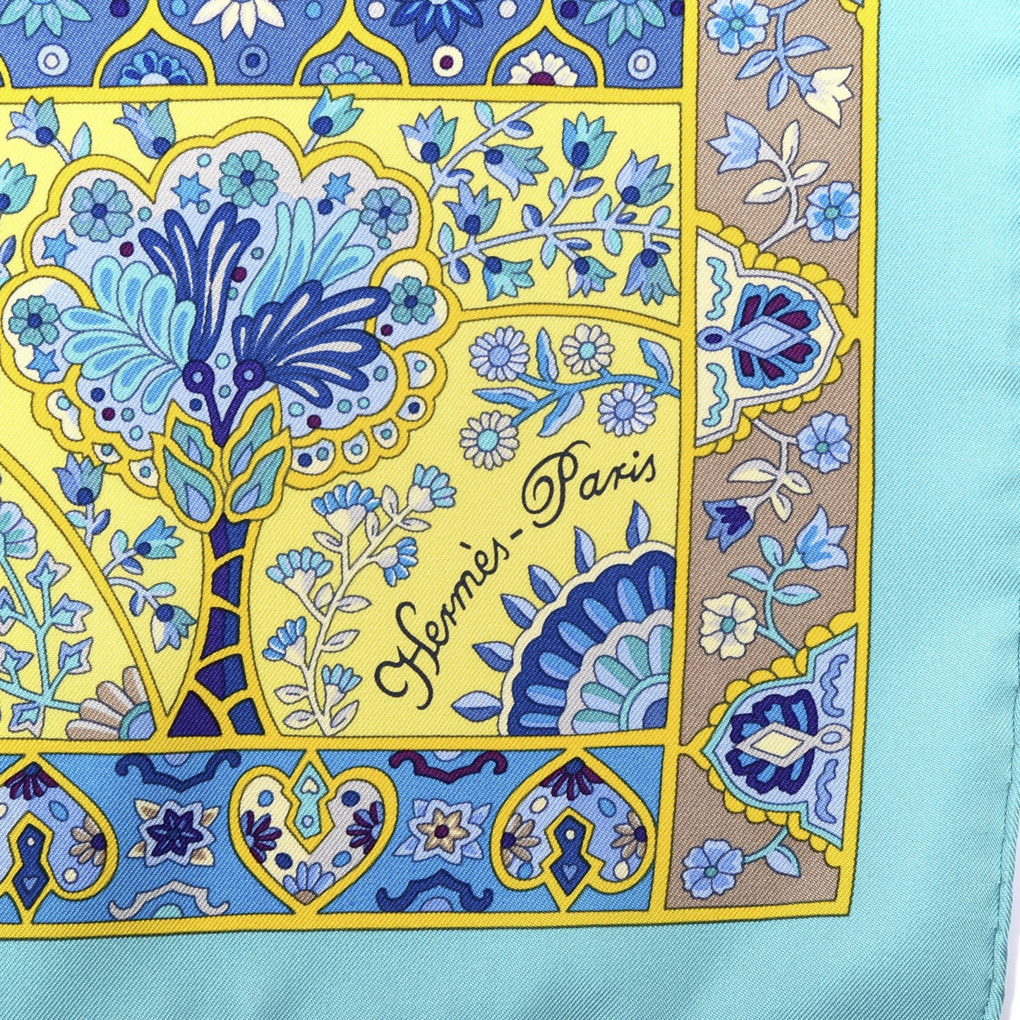 Silk Au Pays Des Oiseaux Fleurs Scarf 90