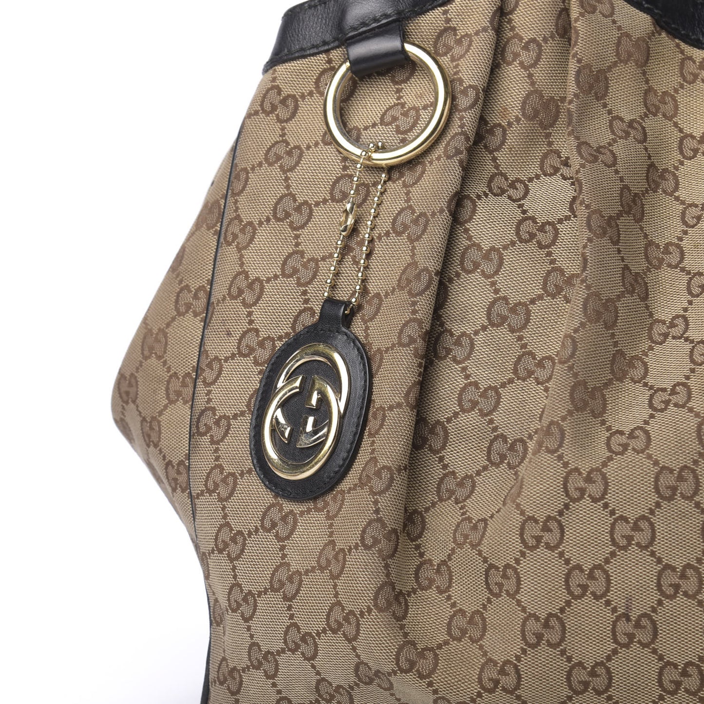 Monogram Large Sukey Tote Beige Ebony Black