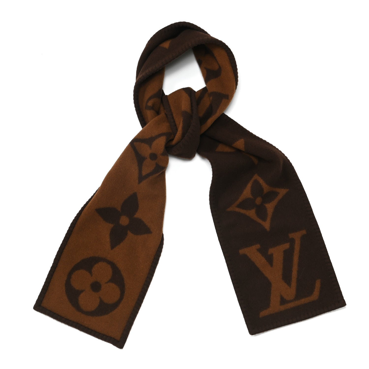Louis Vuitton Cashmere Monogram Sweet Dreams Scarf Brown 1 of 3