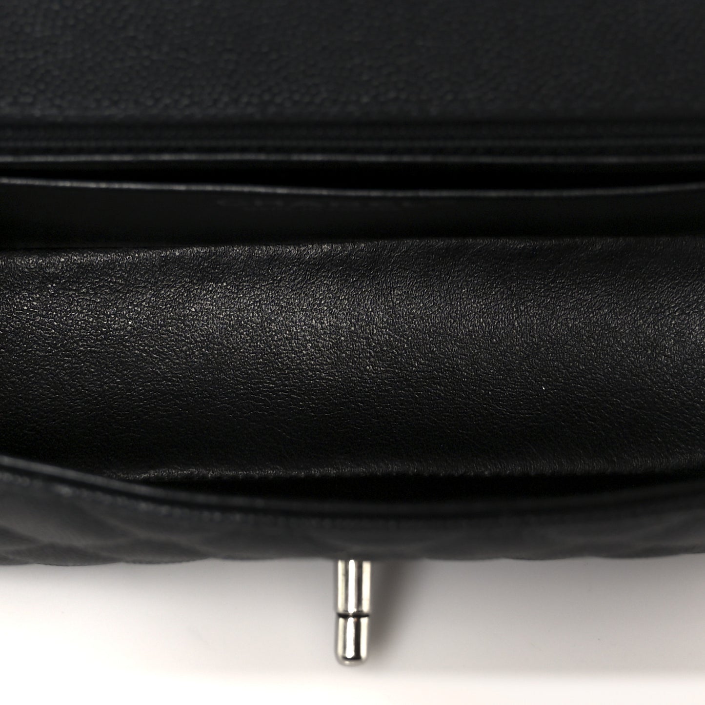 Caviar Quilted Mini Rectangular Flap Black