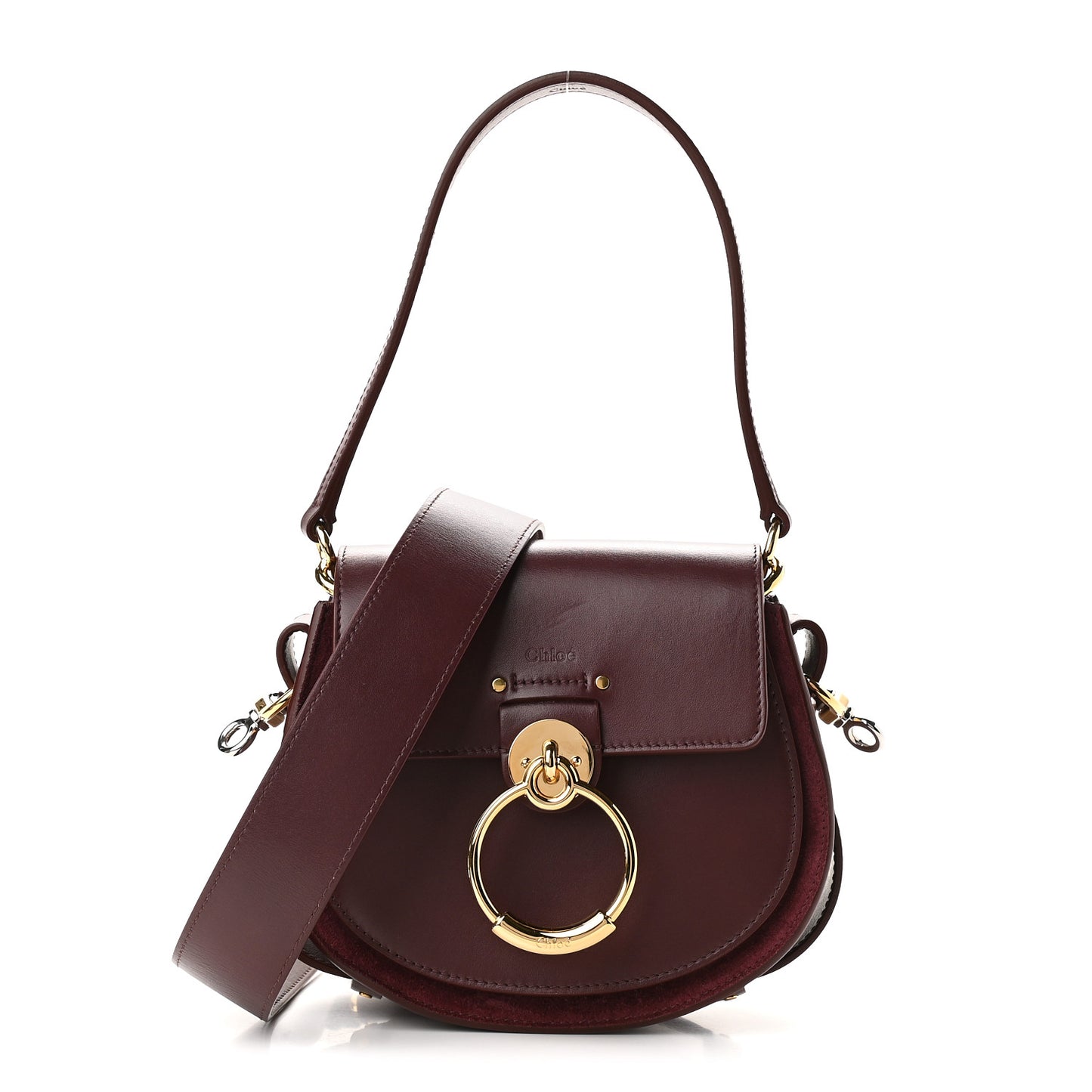 Calfskin Small Tess Bag Burnt Brown