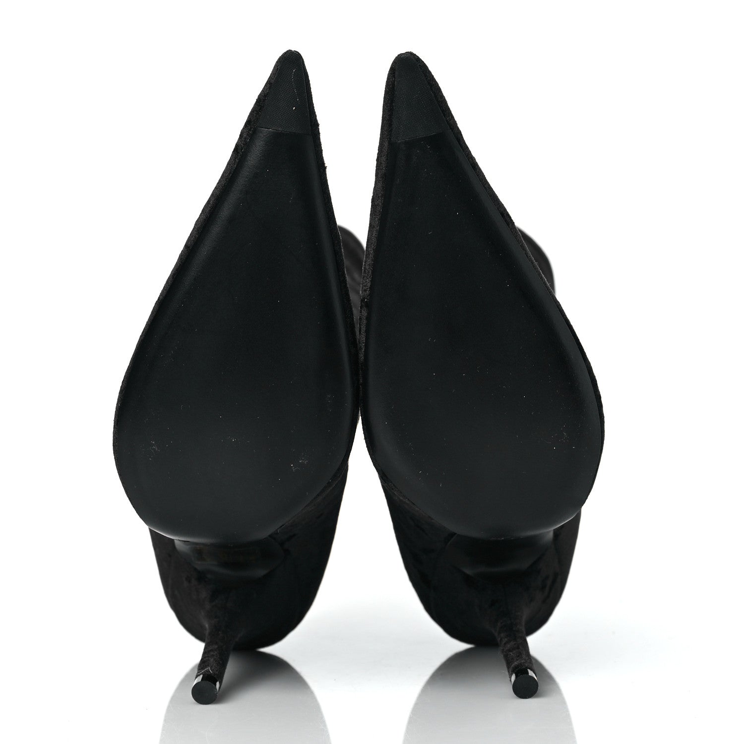 Balenciaga Velvet Spandex Extreme Pointed Toe Knife Ankle Boots 38 Black 5 of 6