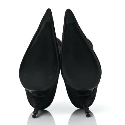 Balenciaga Velvet Spandex Extreme Pointed Toe Knife Ankle Boots 38 Black 5 of 6