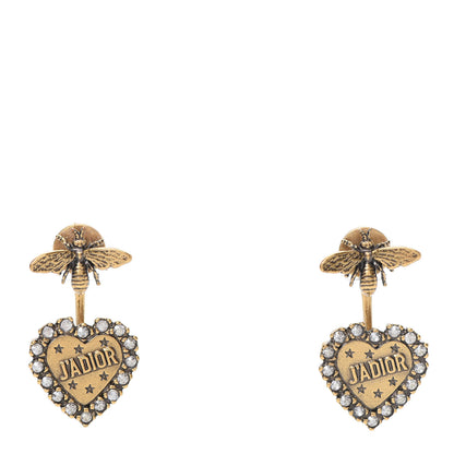 Christian Dior Metal Bee J'Adior Earrings Aged Gold 1 of 5