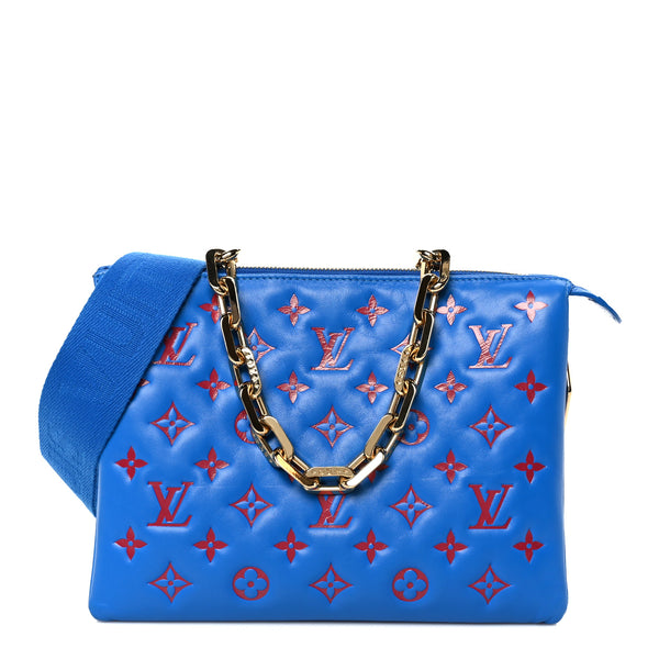 Louis Vuitton Lambskin Embossed Monogram Vuittamins Coussin PM