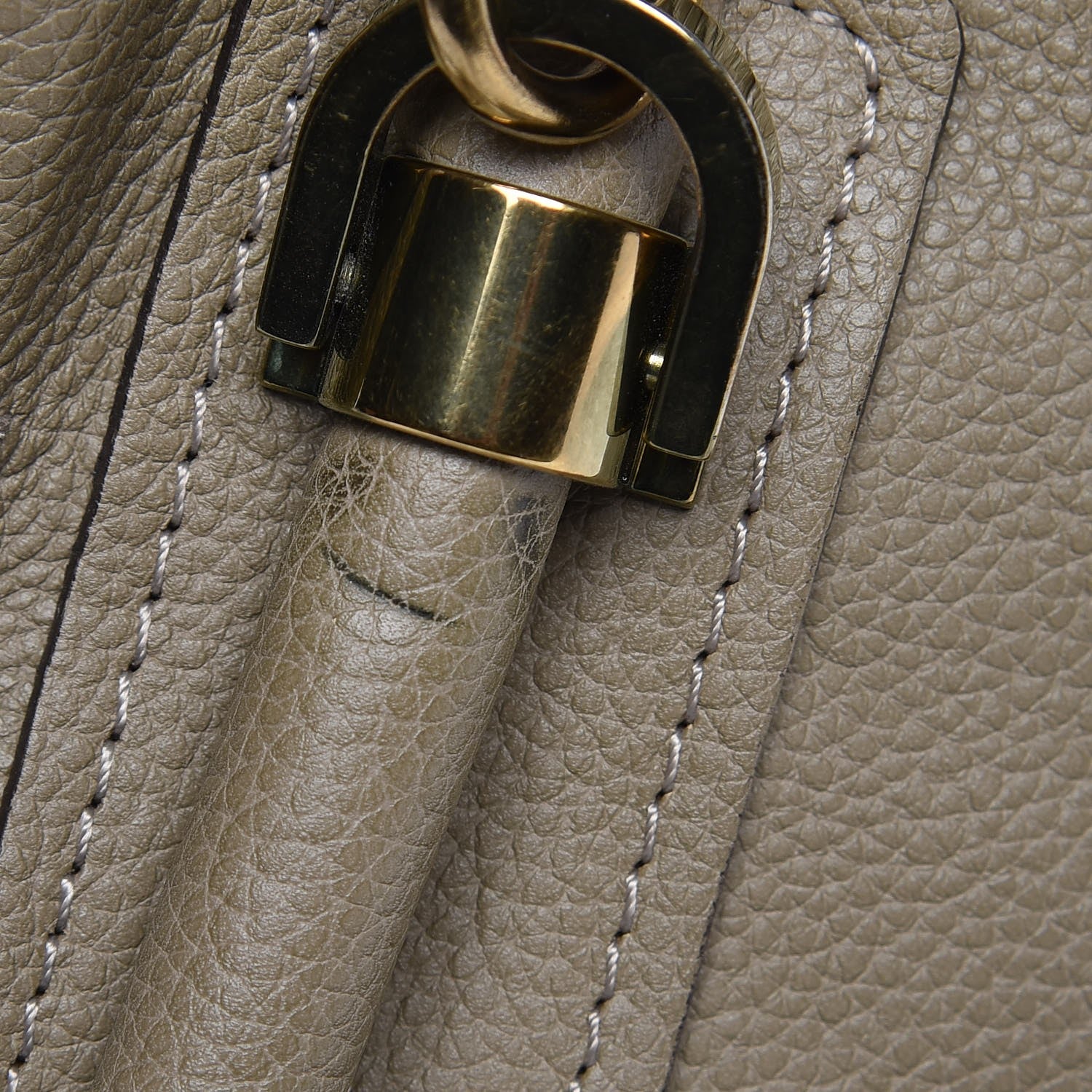 Chloe Calfskin Medium Paraty Barbour Khaki 9 of 14