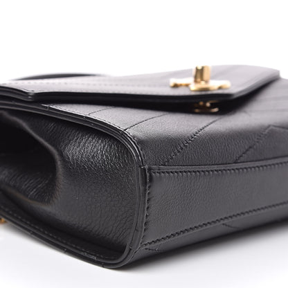 Chanel Calfskin Chevron Stitched Coco Waist Bag Black 8 of 11
