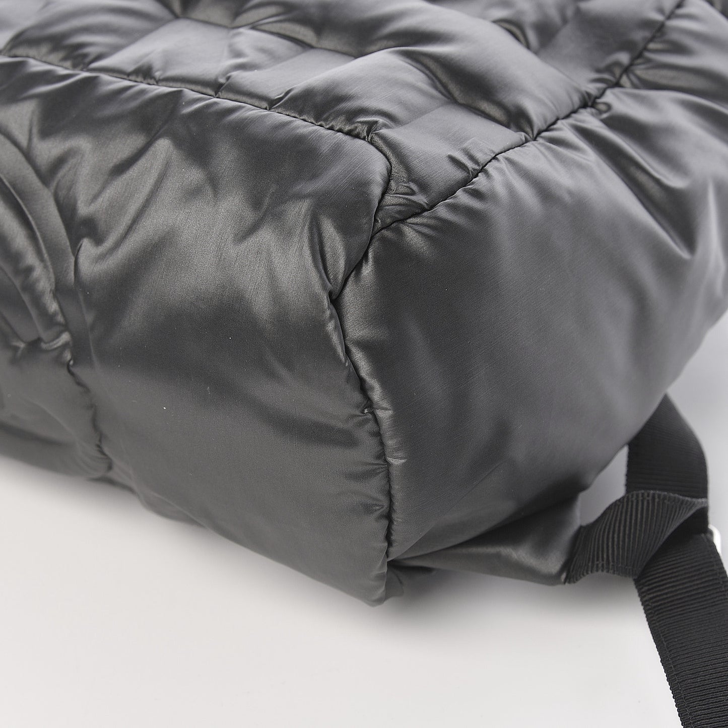 Nylon Embossed Small Doudoune Backpack Grey