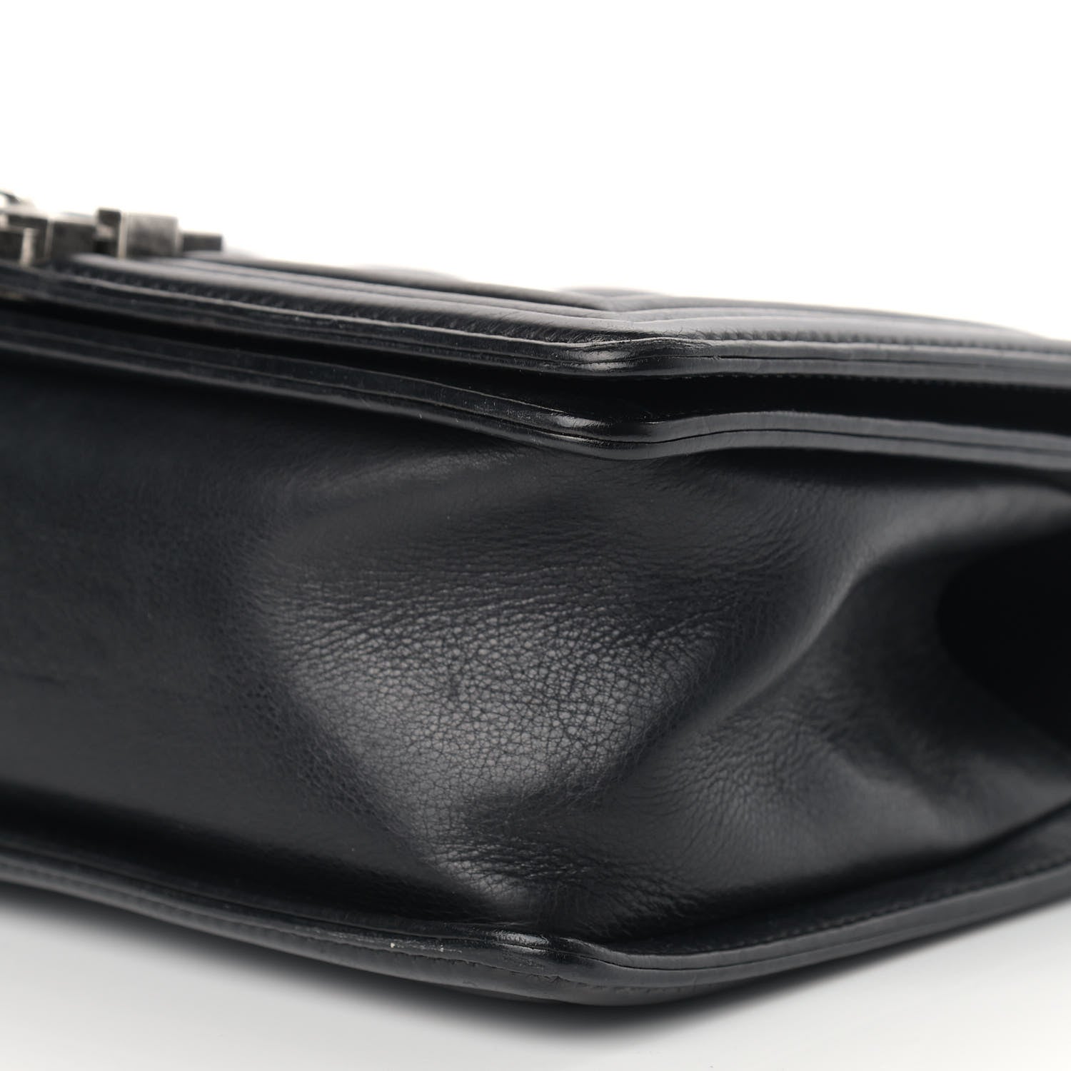 Chanel Calfskin Double Stitch Medium Boy Flap Black 9 of 12