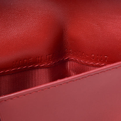 Christian Dior Lambskin Cannage Studded Lady Dior Card Holder Red 8 of 9