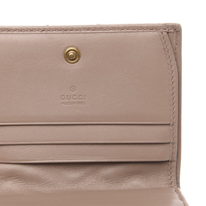 Gucci Calfskin Matelasse GG Marmont Card Case Porcelain Rose 6 of 11