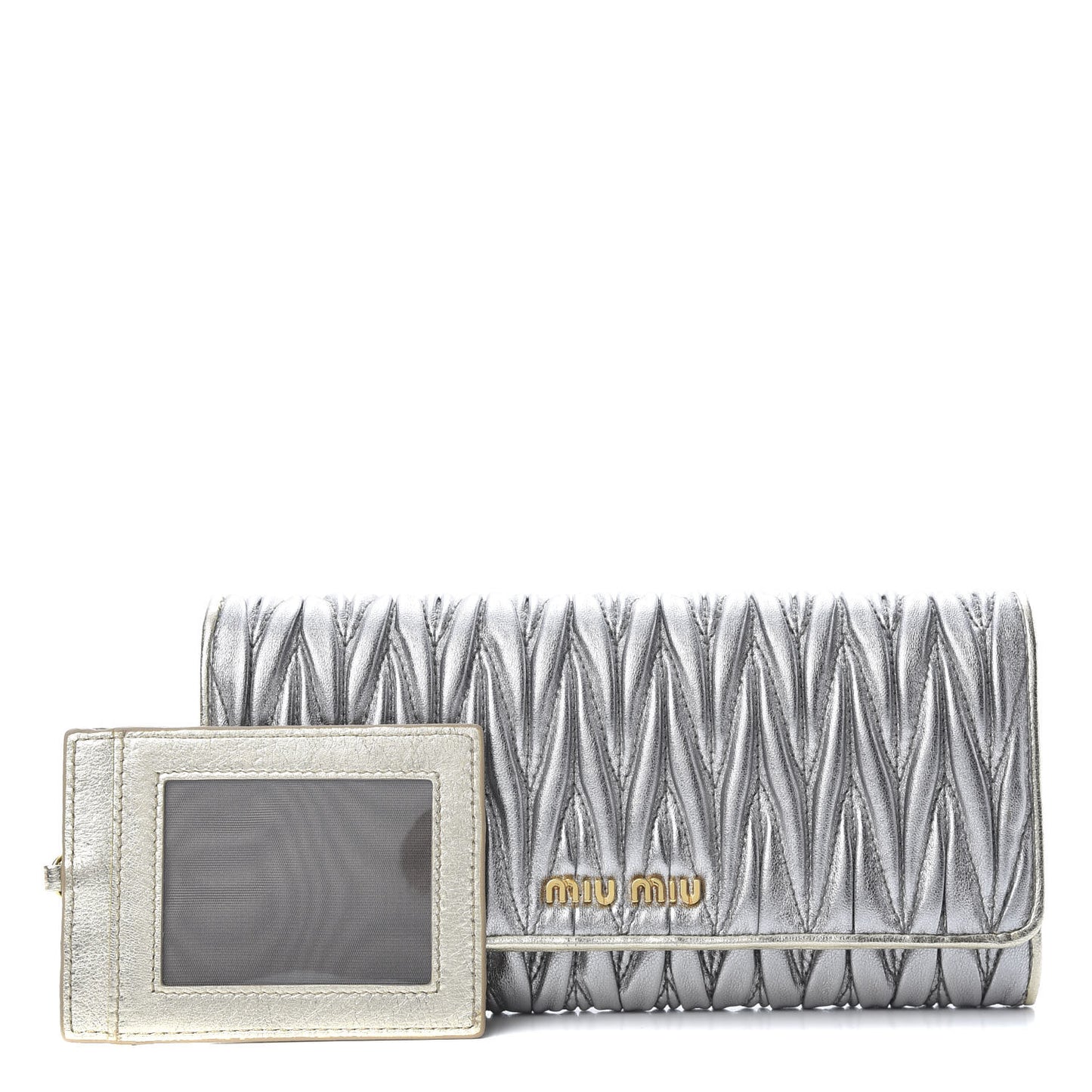 Metallic Matelasse Wallet Cromo Pirite