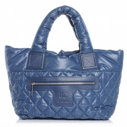 Chanel Nylon Coco Cocoon Small Tote Blue 1 of 7