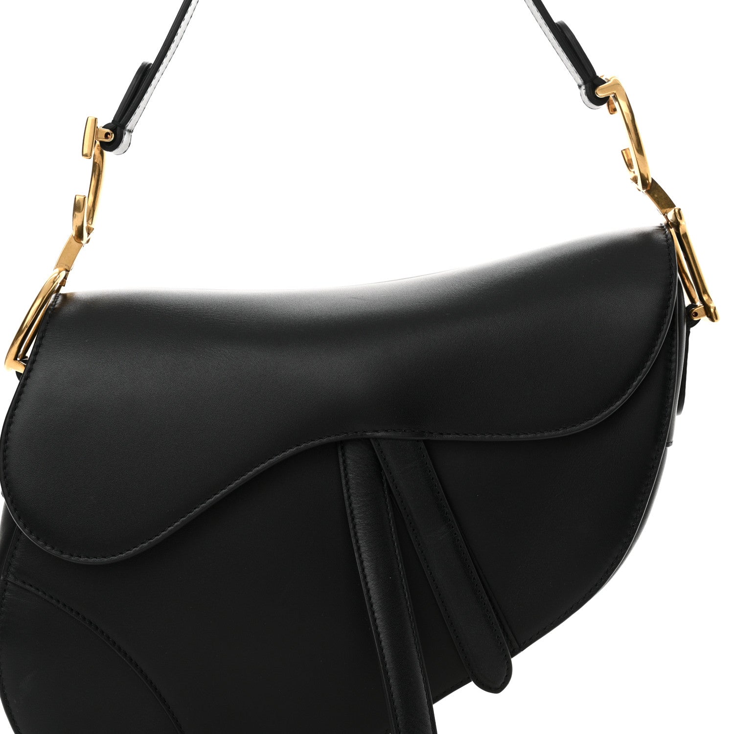 Christian Dior Calfskin Saddle Bag Black 8 of 14