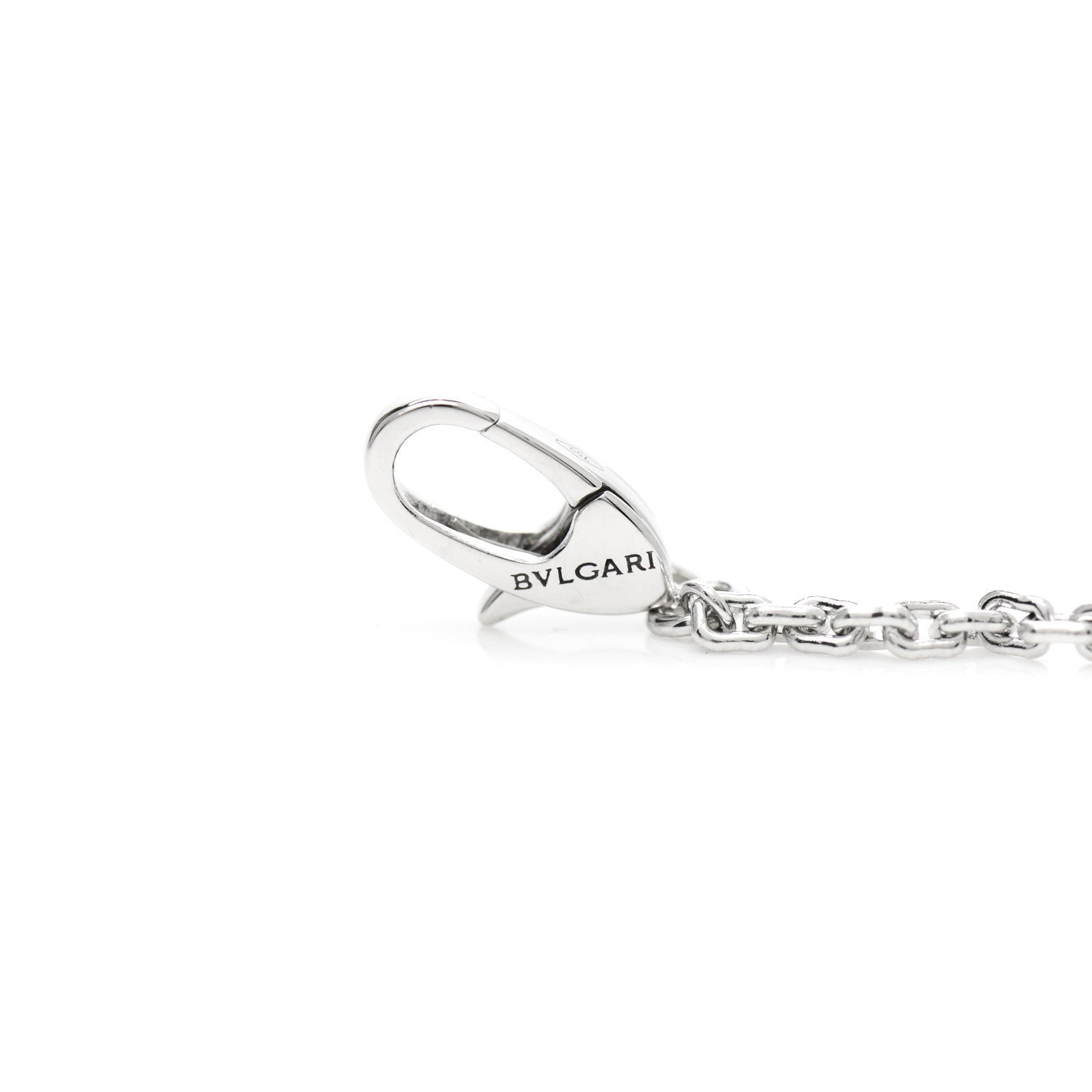 Bulgari 18K White Gold Diamond Serpenti Viper Pave Pendant Necklace 6 of 7