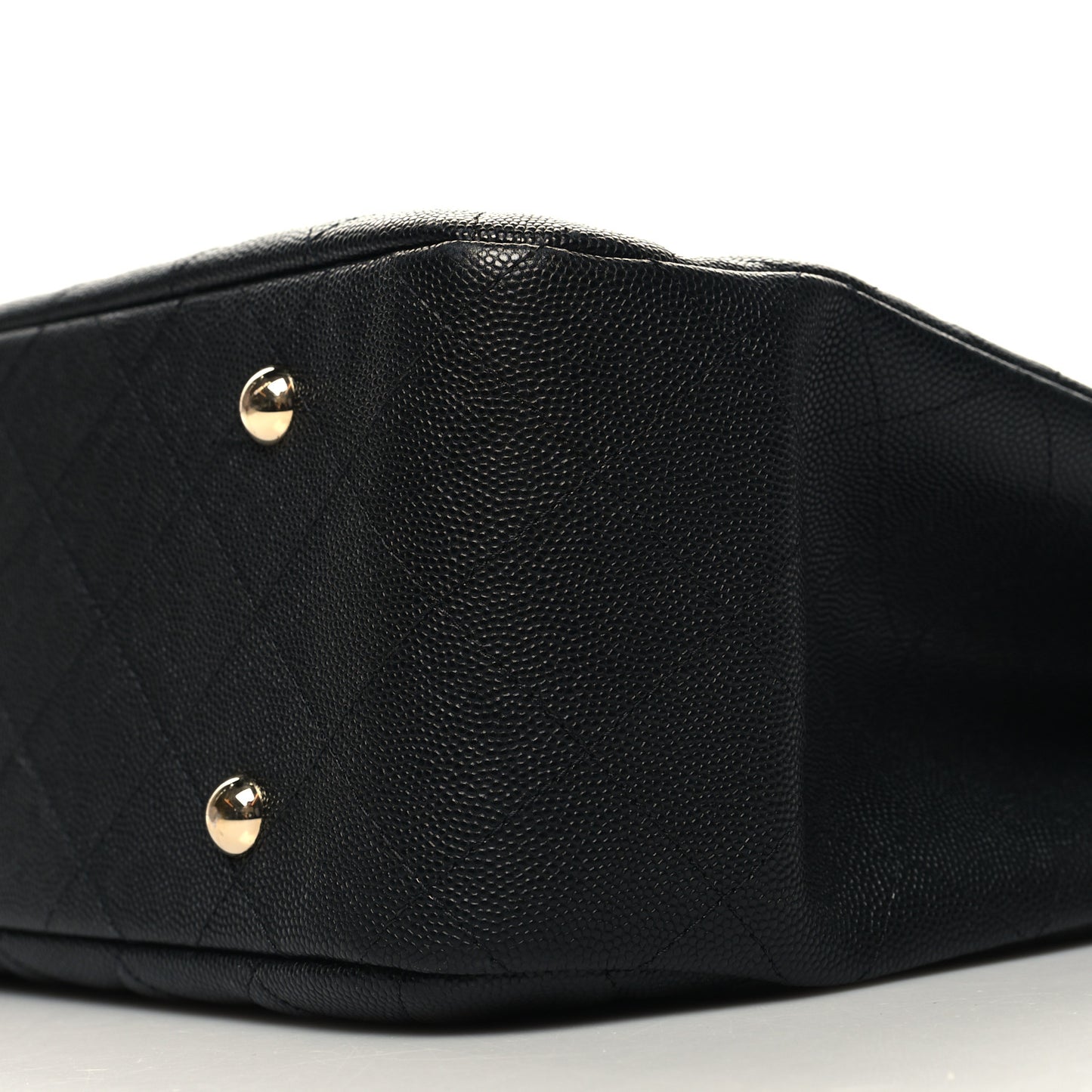 Caviar Quilted Large Shopping Tote Black