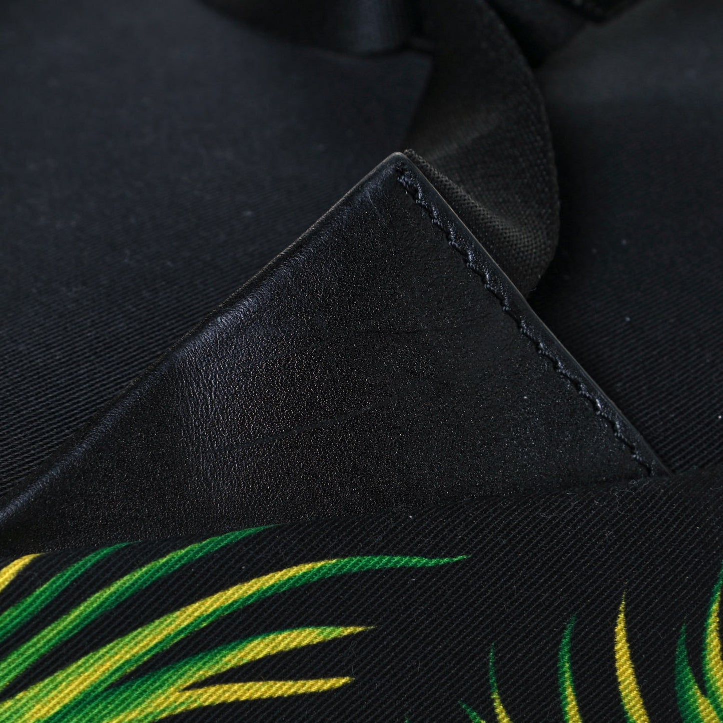 Nylon Print Backpack Black Multicolor
