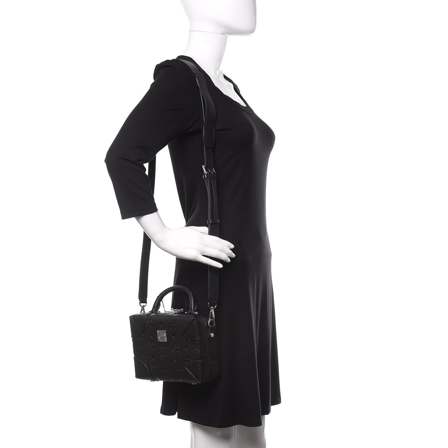 Calfskin Ottomar Monogram Small Berlin Crossbody Black