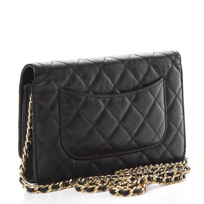 Chanel Aged Calfskin Quilted Reissue Wallet On Chain WOC Black 3 of 11