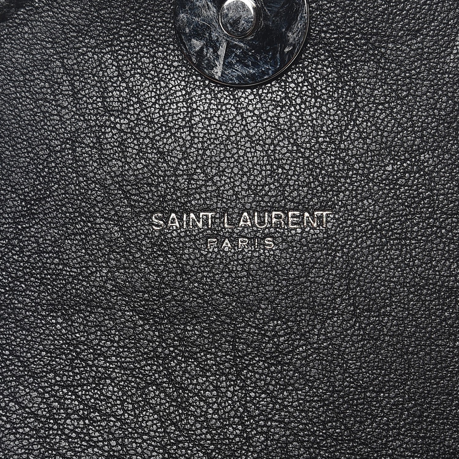 Saint Laurent Calfskin Mixed Matelasse Triquilt Large Monogram Satchel Black 8 of 8