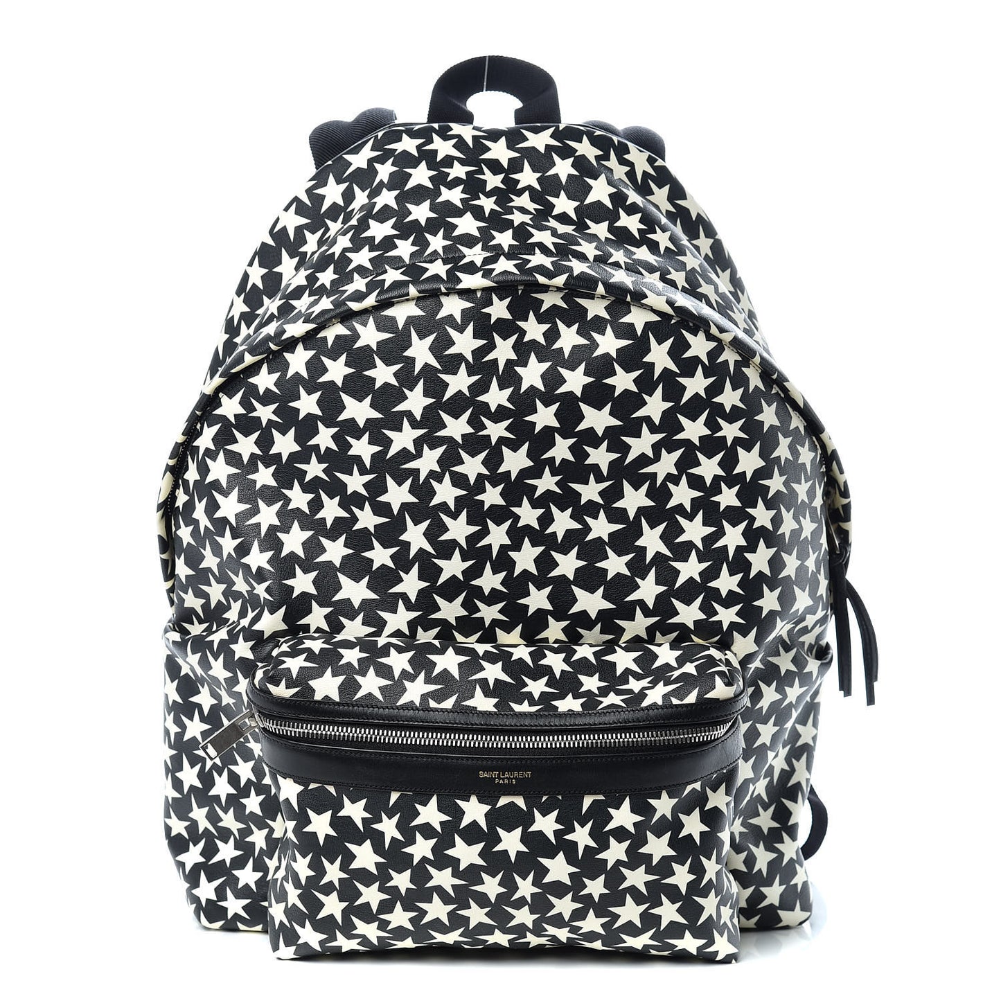 Calfskin Star Print Hunting Backpack Black White