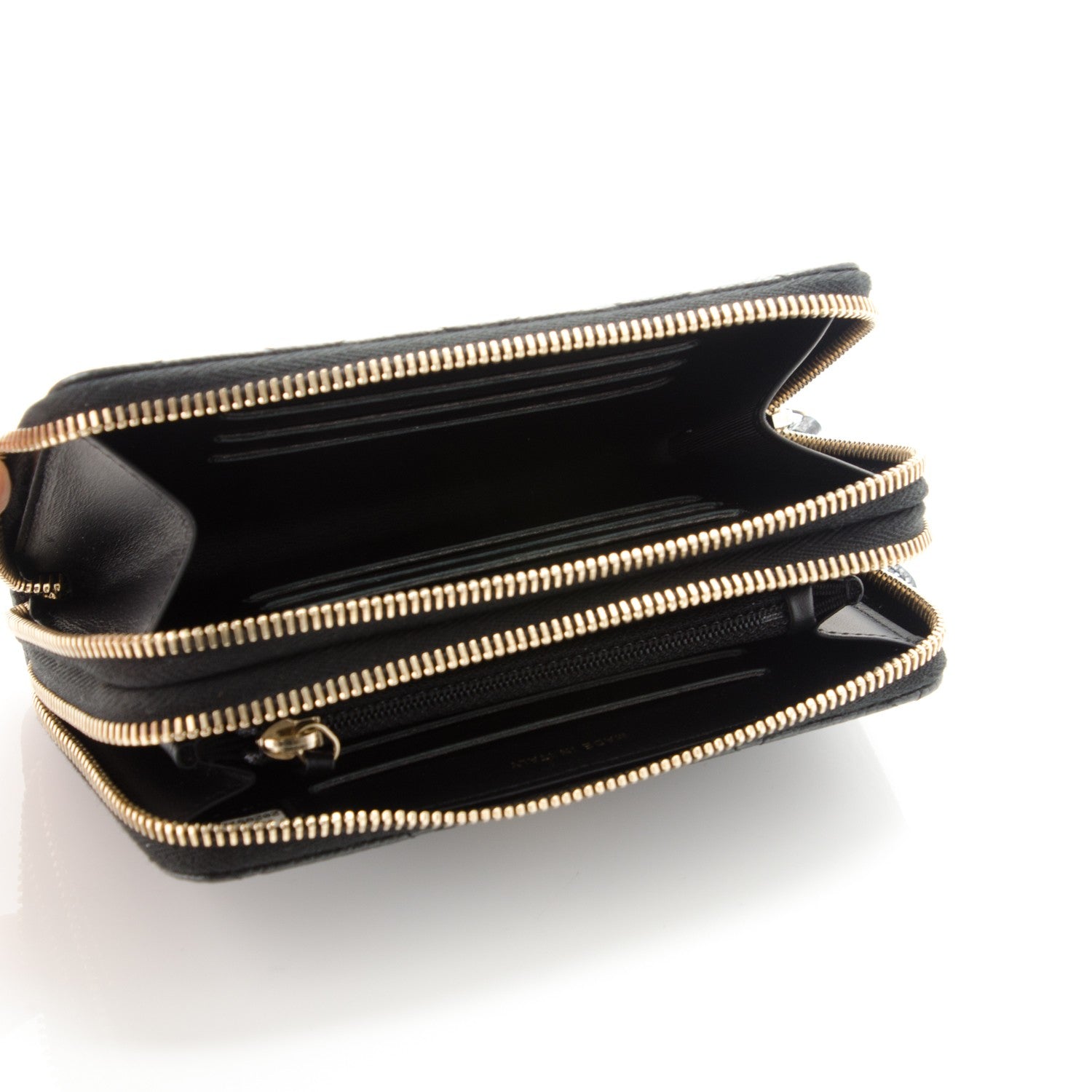 Chanel Caviar Quilted Large Gusset Double Zip Around Wallet Black 5 of 7