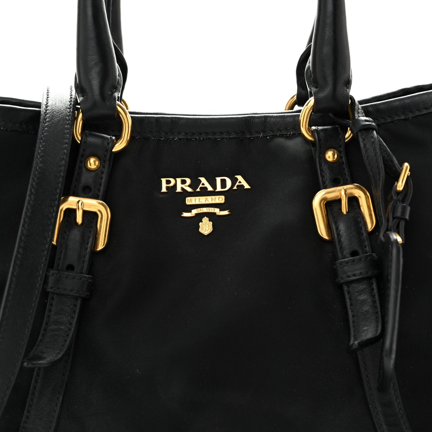 Tessuto Nylon Soft Calf Tote Black