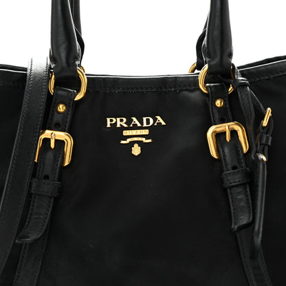 Prada Tessuto Nylon Soft Calf Tote Black 8 of 13