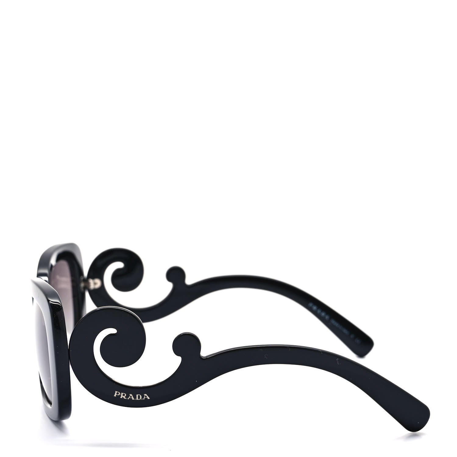 Prada Acetate Baroque Sunglasses SPR 27O Black 3 of 8