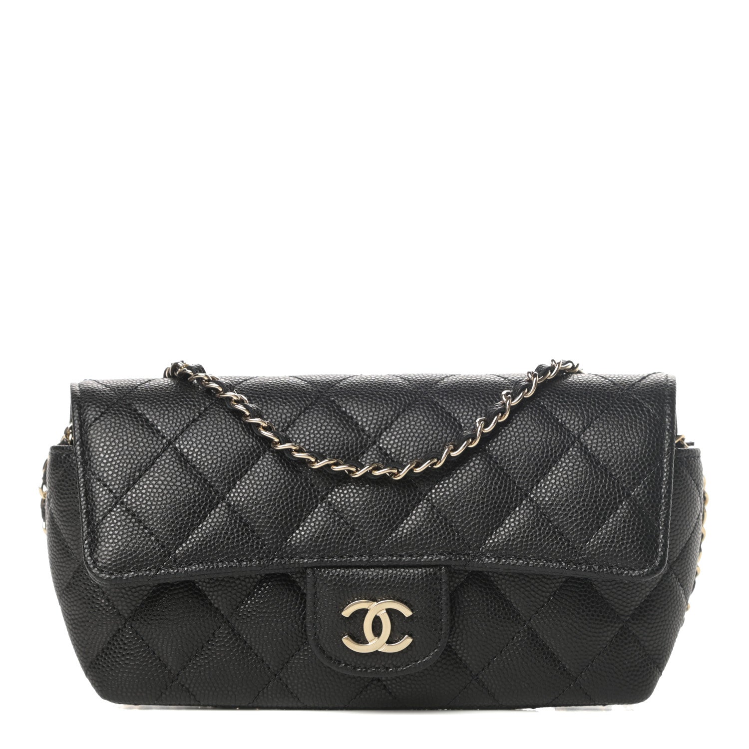 Chanel Caviar Quilted Glasses Case With Chain Black 1 of 12