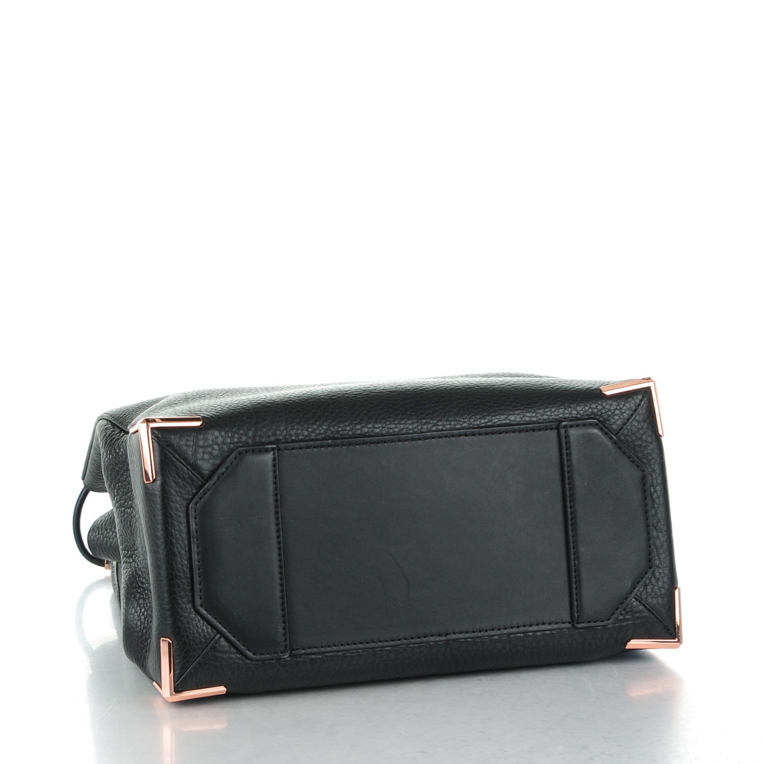 Alexander Wang Pebbled Calfskin Large Prisma Tote Black Rose Gold Hardware 4 of 6