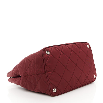 Prada Nylon Tessuto Impuntu Quilted Tote Granato 4 of 11