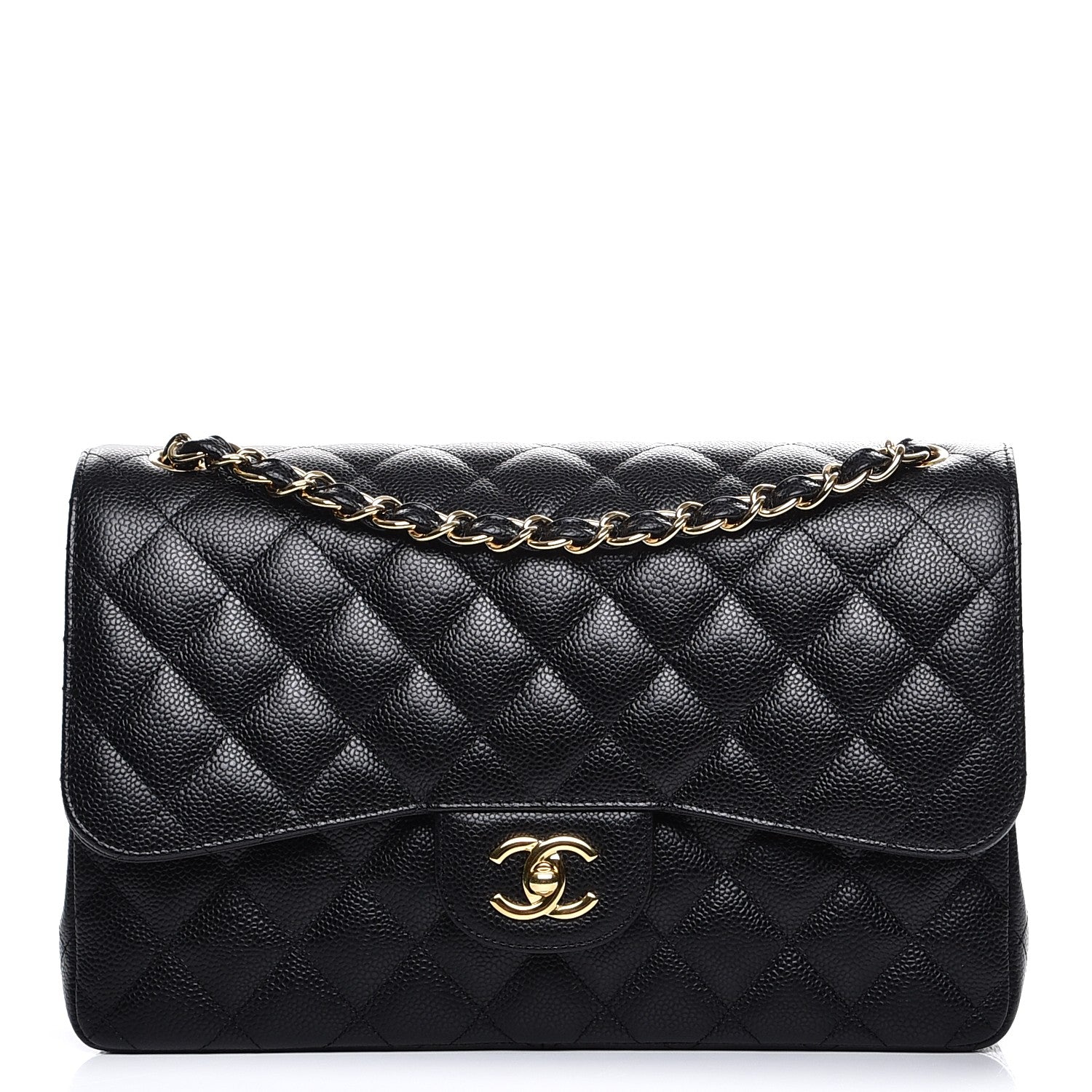 Chanel Caviar Quilted Jumbo Double Flap Black 1 of 9