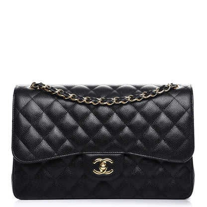 Chanel Caviar Quilted Jumbo Double Flap Black 1 of 9