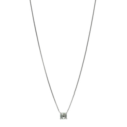 David Yurman Sterling Silver Diamond Prasiolite 9mm Petite Chatelaine Pendant Necklace 1 of 4