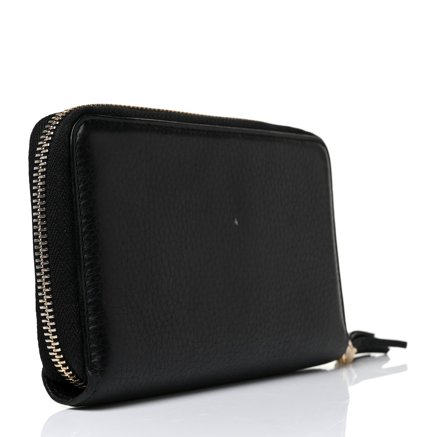 Gucci Pebbled Calfskin Medium Soho Zip Around Wallet Black 3 of 10