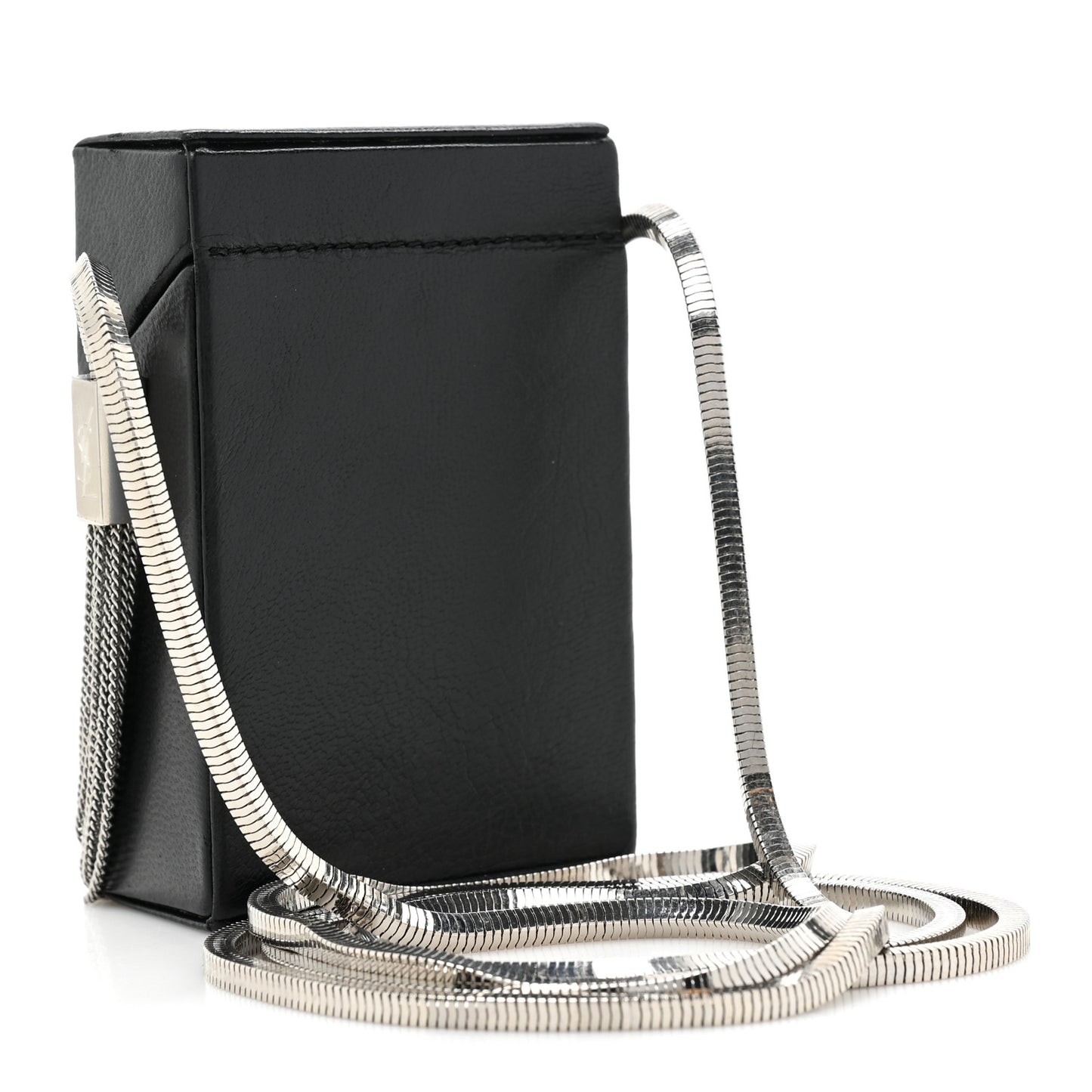 Lambskin Smoking Box Crossbody Black