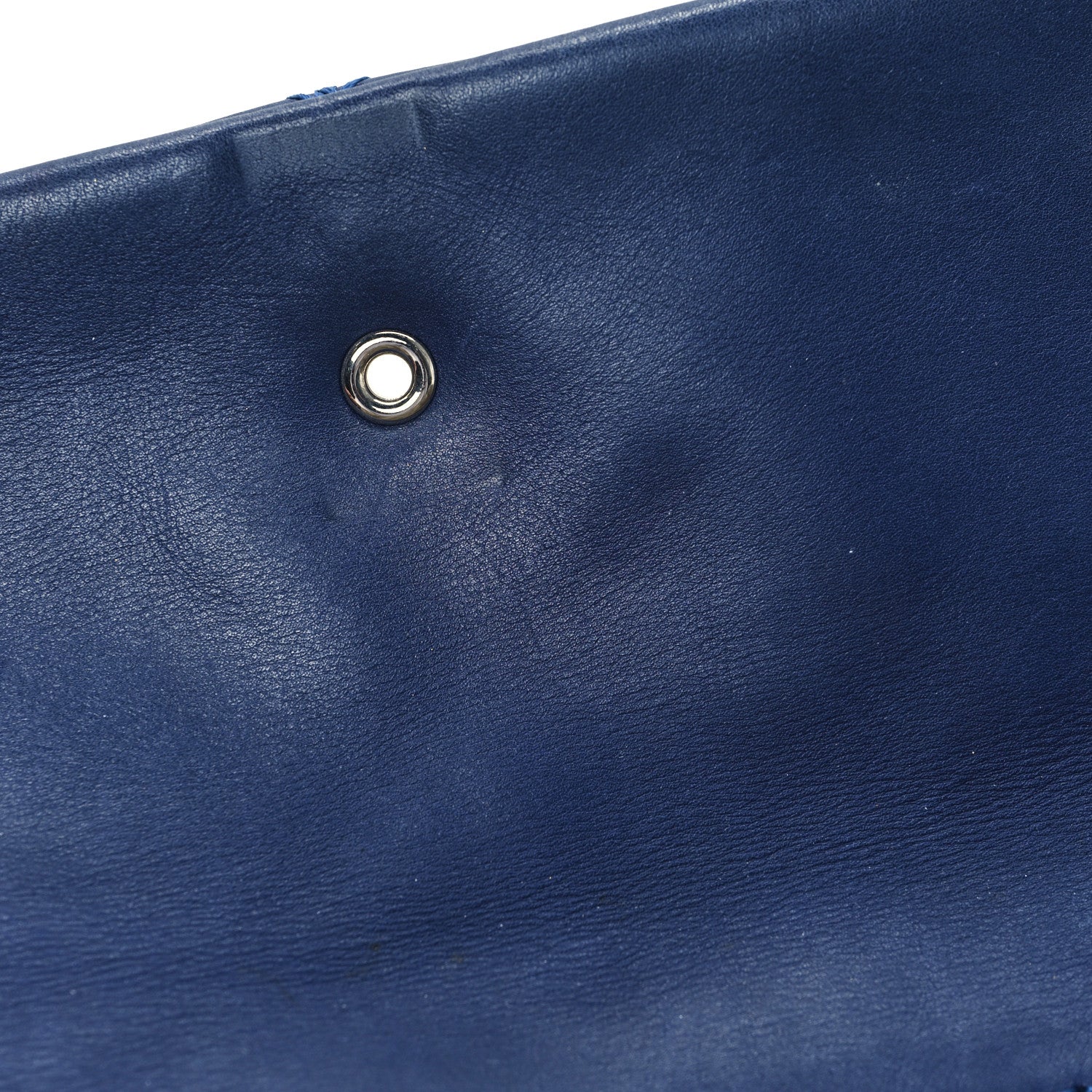 Chanel Calfskin Quilted Double Stitch Hamptons Clutch with Chain Blue 11 of 12