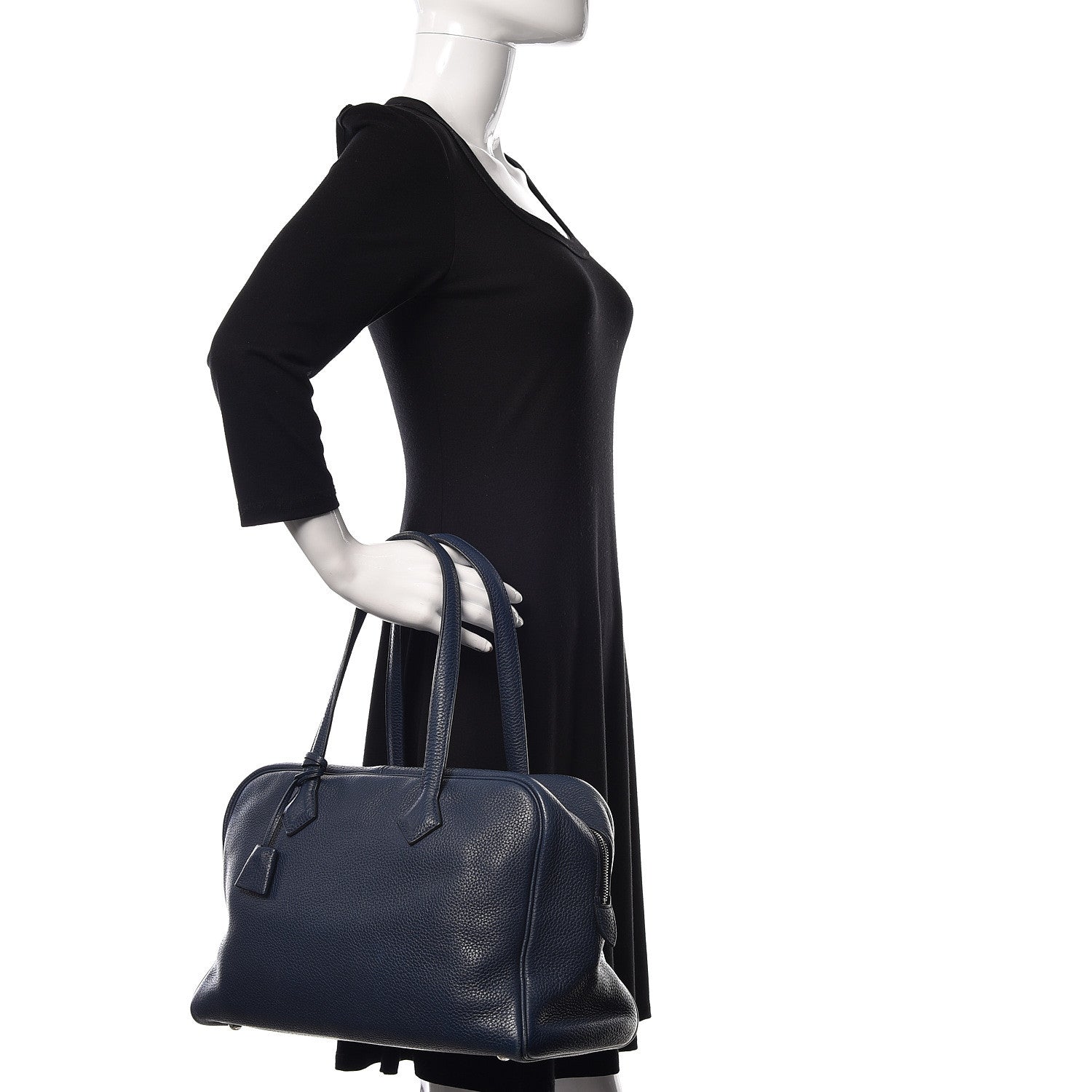 Hermes Taurillon Clemence Victoria II 35 Bleu De Malte 2 of 9