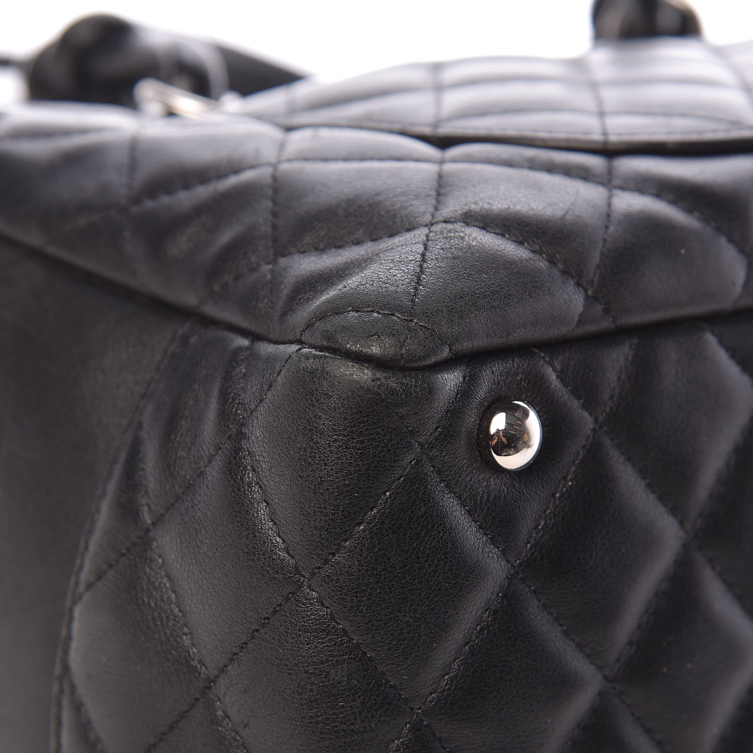 Chanel Calfskin Quilted Large Cambon Bowler Black 17 of 23