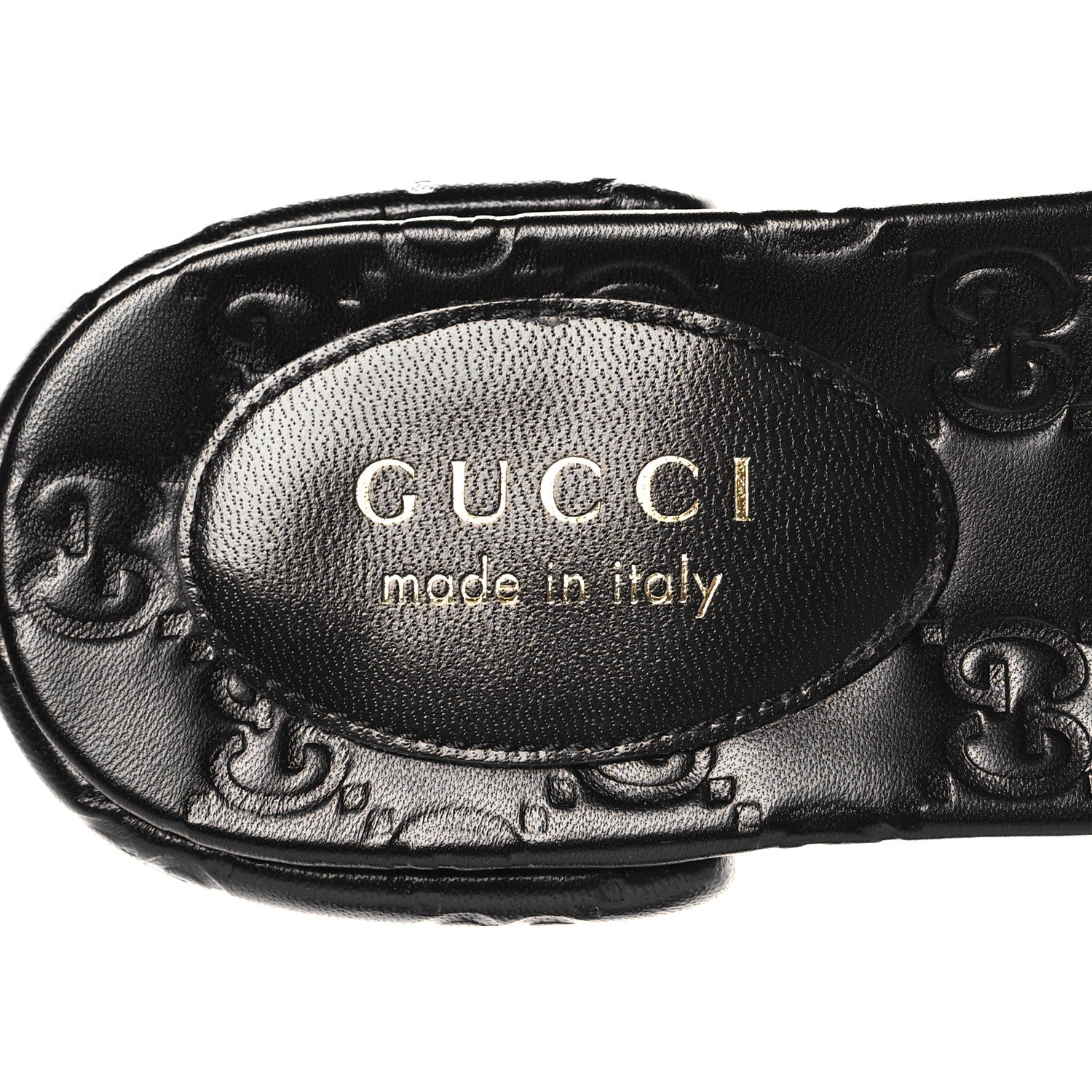 Gucci Nappa Double GG Flat Slide Sandals 40 Black 9 of 9