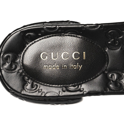 Gucci Nappa Double GG Flat Slide Sandals 40 Black 9 of 9