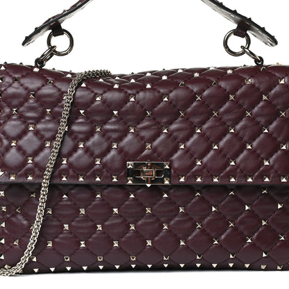 Valentino Garavani Nappa Large Rockstud Spike Shoulder Bag Rubin 14 of 14
